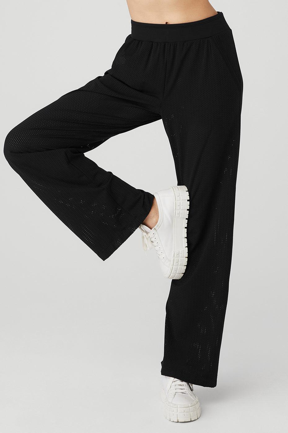 Mesh All-Star Wide Leg Pant - Black Female Product Image