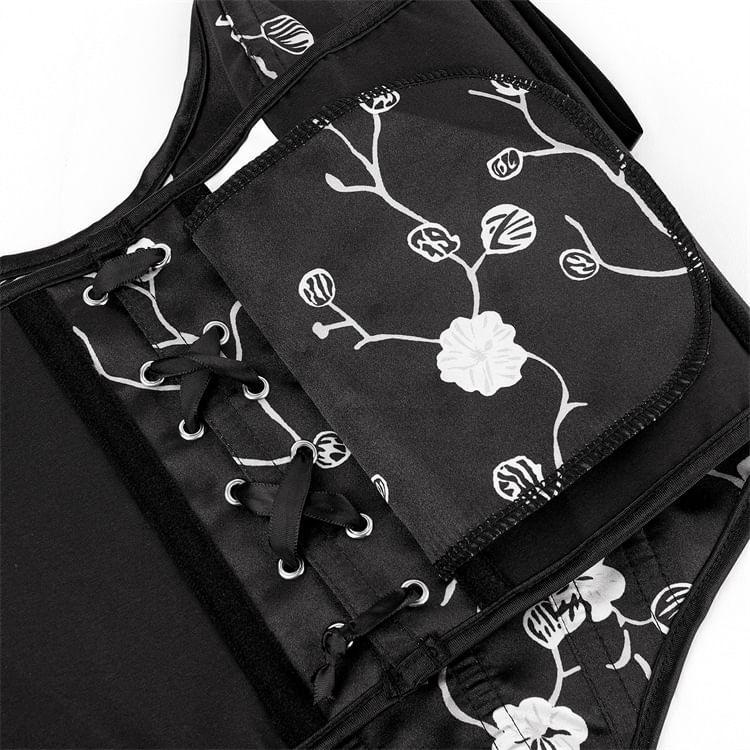 Floral Lace-Up Back Bustier Top Product Image