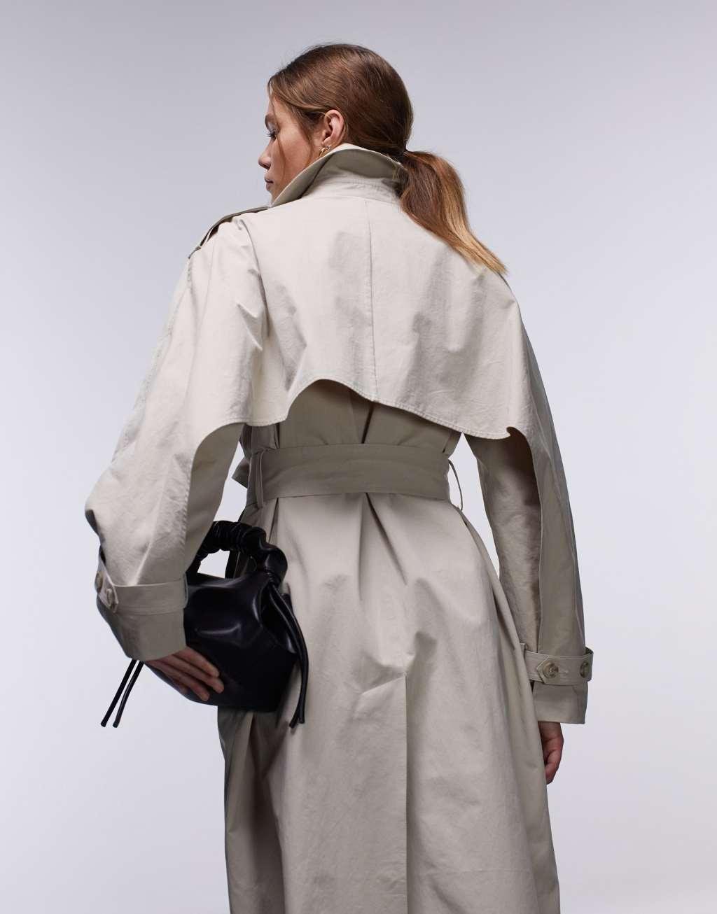 Topshop longline trench coat Product Image