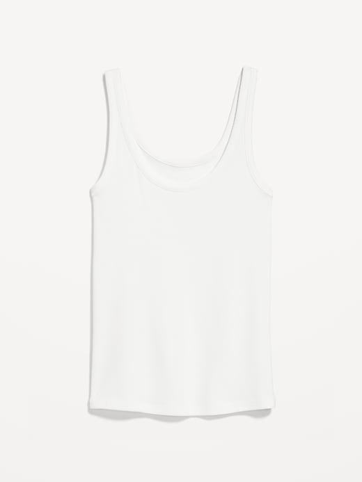 First-Layer Ribbed Scoop-Neck Tank Top Product Image