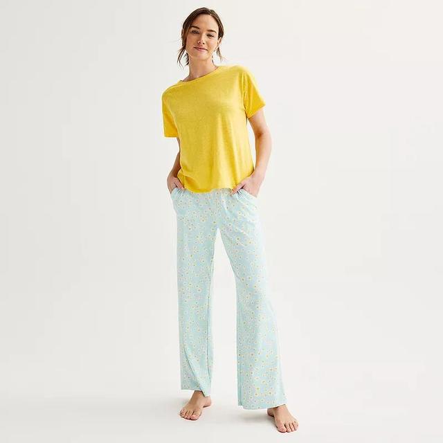 Petite Sonoma Goods For Life Pajama Top & Pajama Pants Set, Womens Product Image