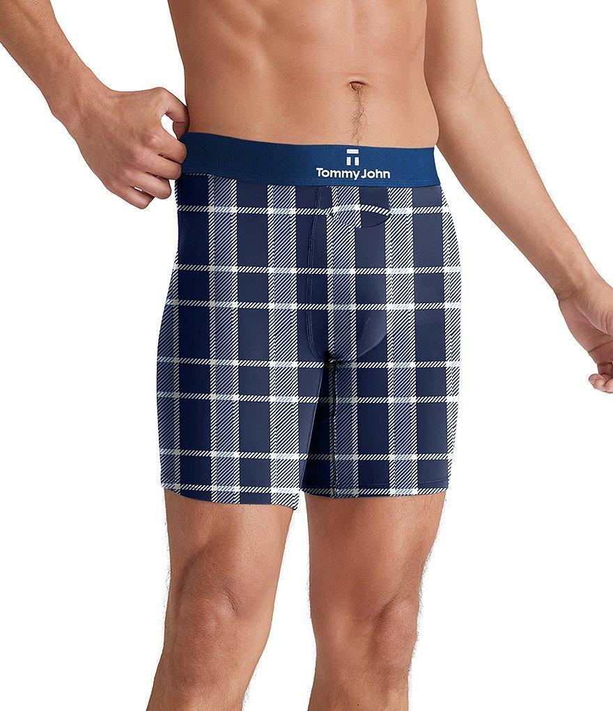 Tommy John Second Skin Medieval Plaid 6#double; Inseam Boxer Briefs Product Image