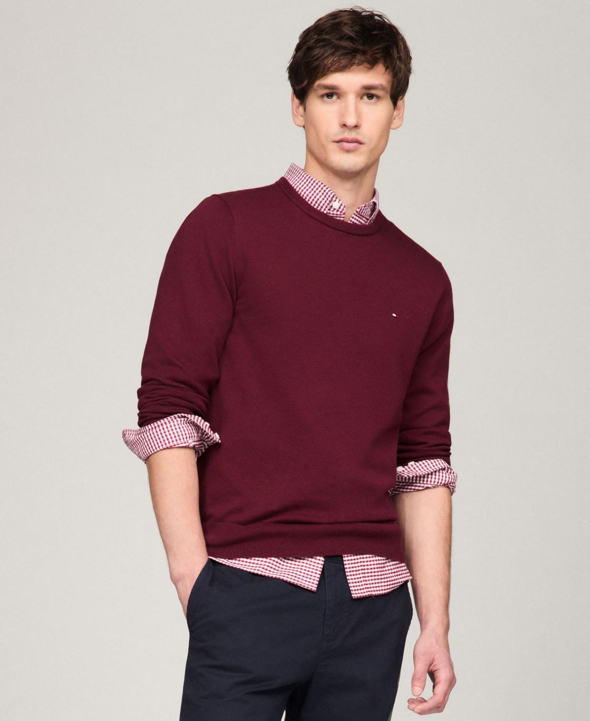 Tommy Hilfiger Mens Essential Solid Crew Neck Sweater Product Image