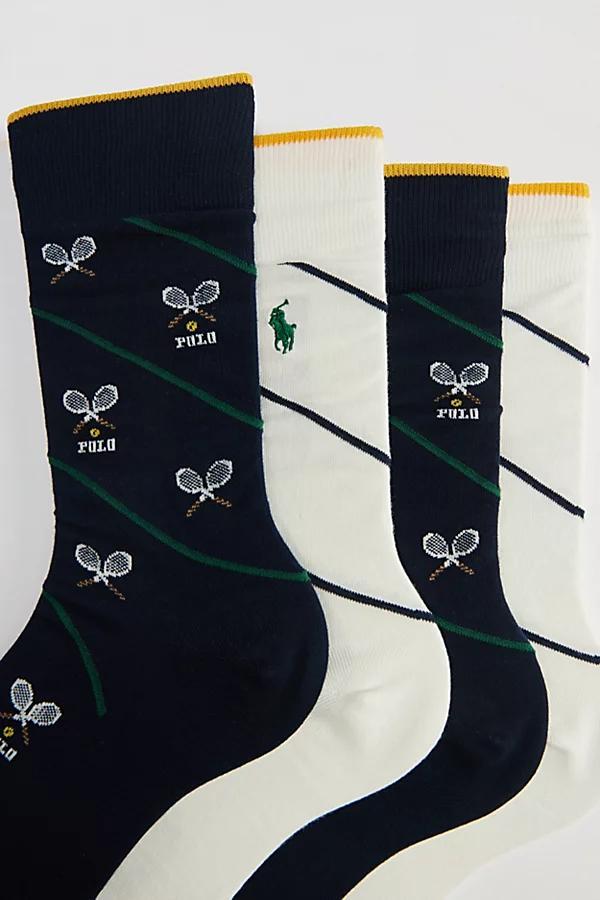 Polo Ralph Lauren Mens 2-Pk. Tennis Racquets Slack Socks Product Image