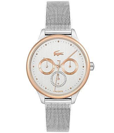 Lacoste Womens Birdie Multifunction Stainless Steel Mesh Bracelet Watch Product Image