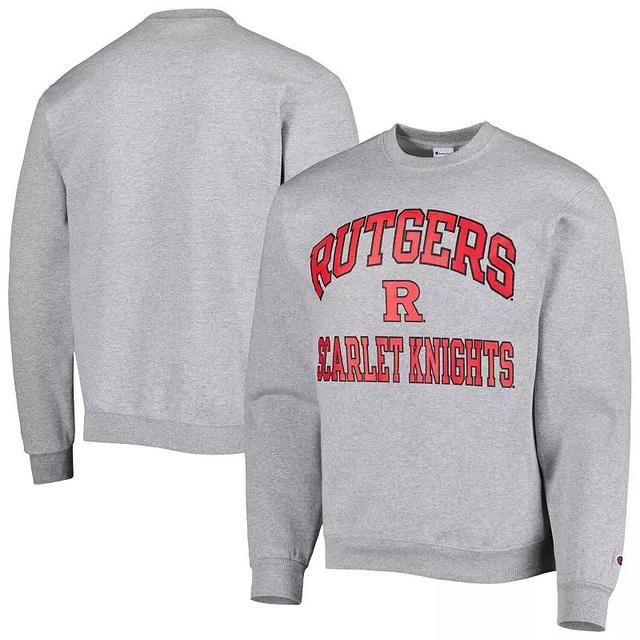 Mens Champion Heather Gray Rutgers Scarlet Knights High Motor Pullover Sweatshirt Product Image