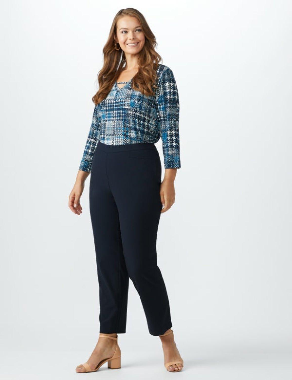 Pull On Tummy Control Pants With L Pockets - Tall Length - Plus Product Image