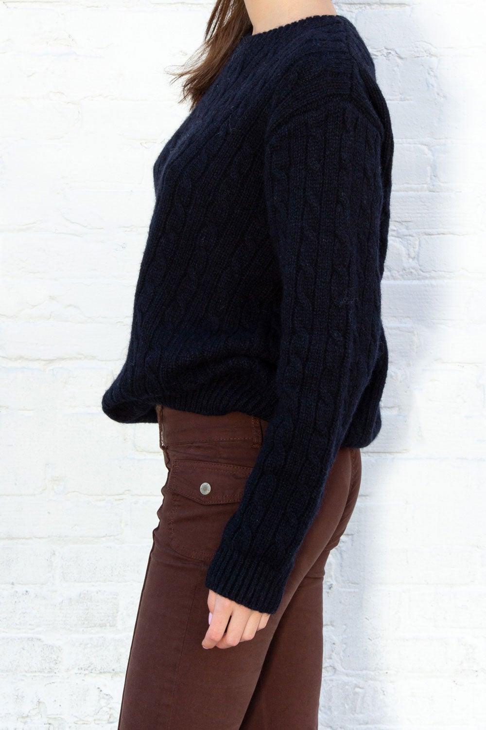 Winona Heavy Wool Cable Knit Sweater Product Image