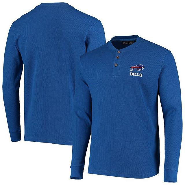 Mens Dunbrooke Royal Buffalo Bills Logo Maverick Thermal Henley Long Sleeve T-Shirt Product Image