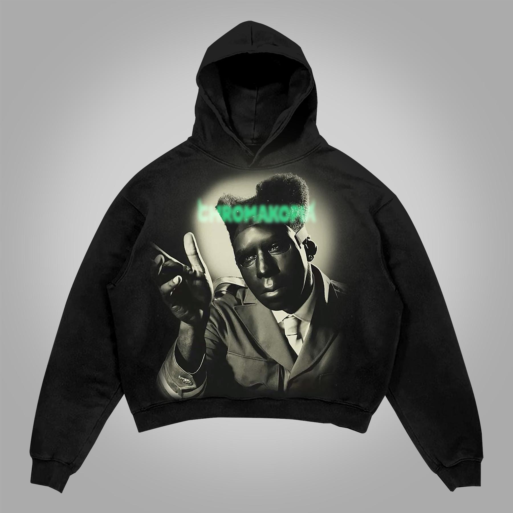 Hip-Hop Album Graphic Print Pocketless Hoodie Product Image