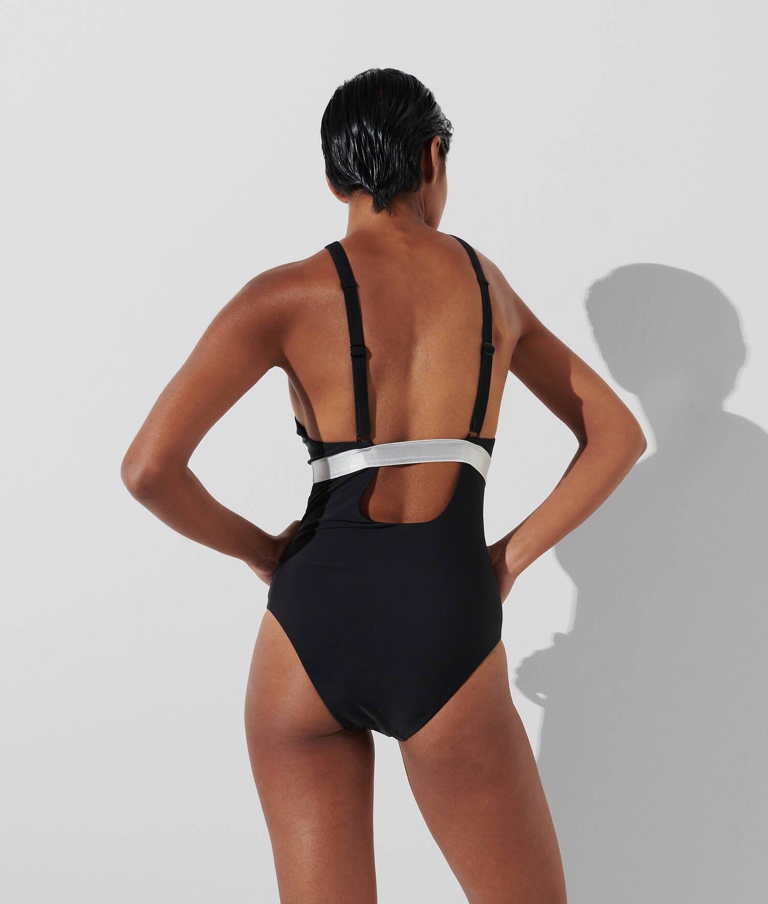 KARL LOGO HALTER SWIMSUIT Product Image