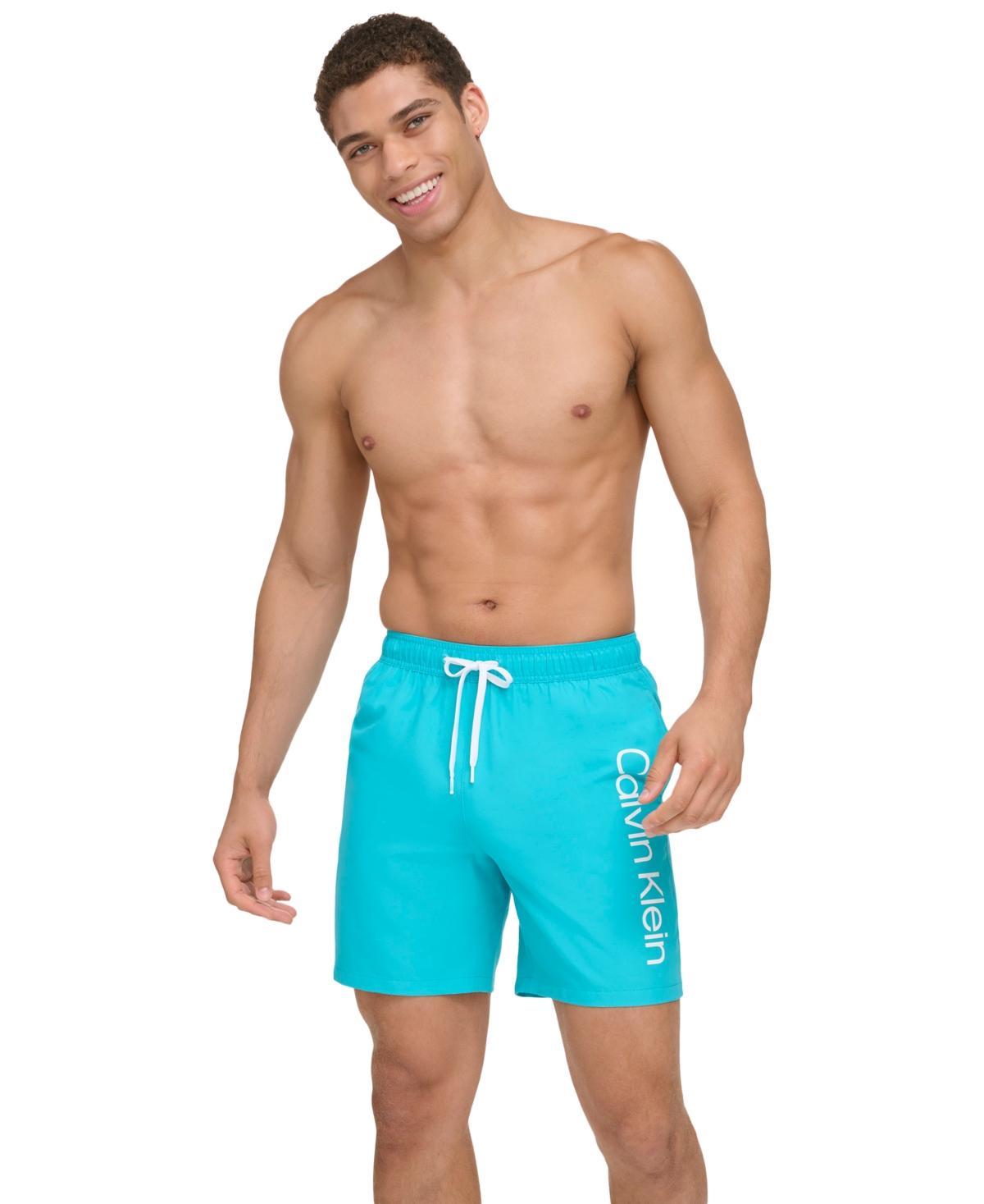 Calvin Klein Mens Core Logo-Print 7 Volley Swim Trunks, Created For Macys Product Image