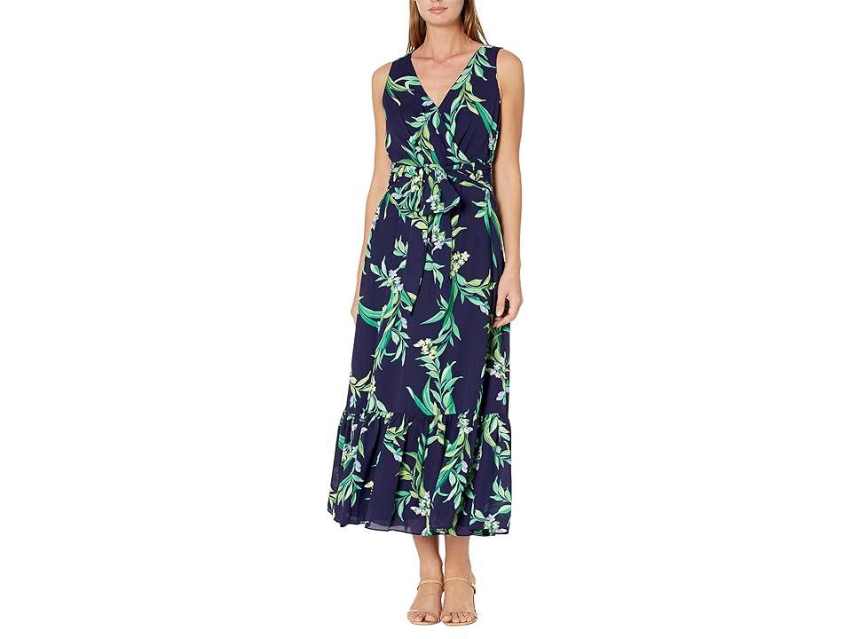 Tommy Bahama Floral Glow Tie Front Maxi Dress Product Image