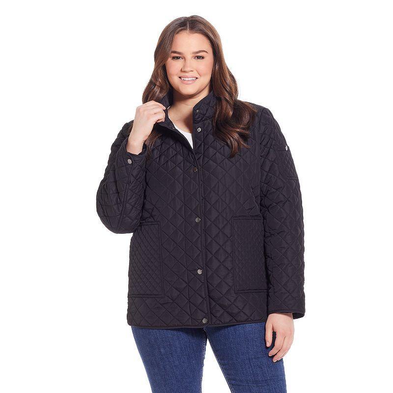 Womens Weathercast Mixed Diamond Quilted Modern Barn Jacket Product Image