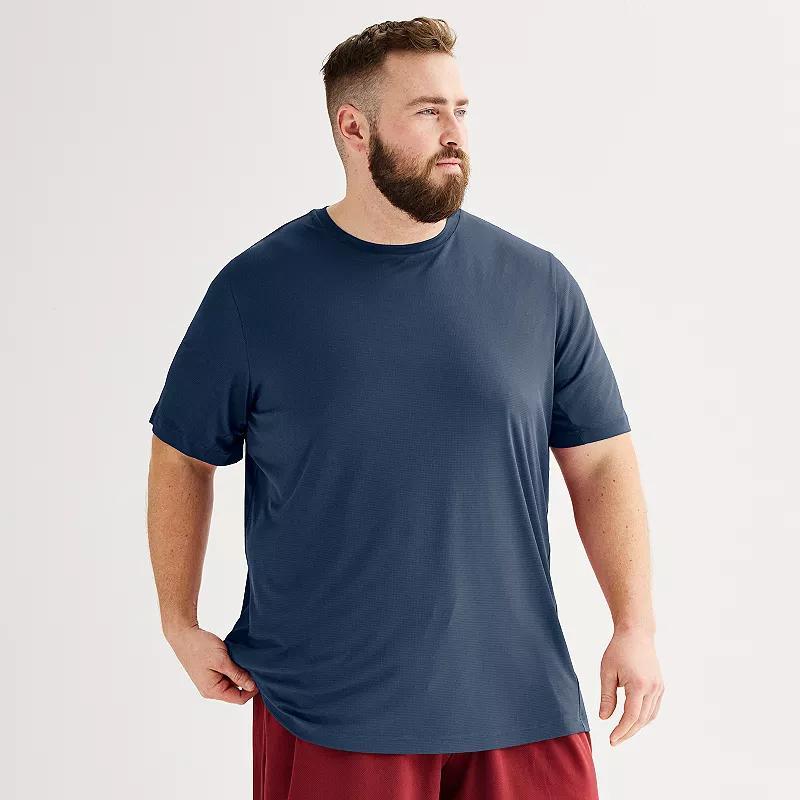 Big & Tall Tek Gear Dry Tek Tee, Mens Black Product Image