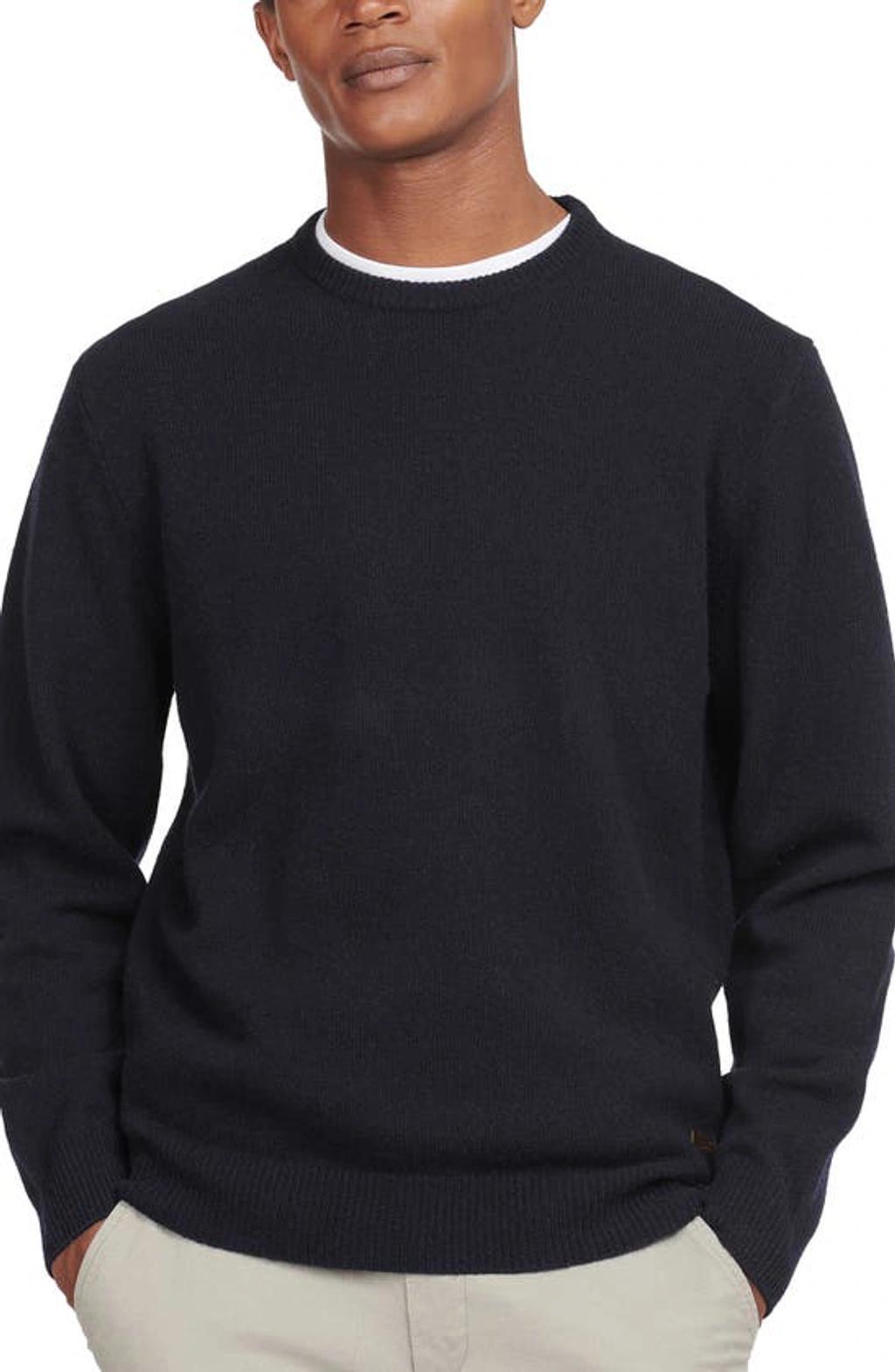 Essential Patch Crewneck Sweater In Navy Product Image