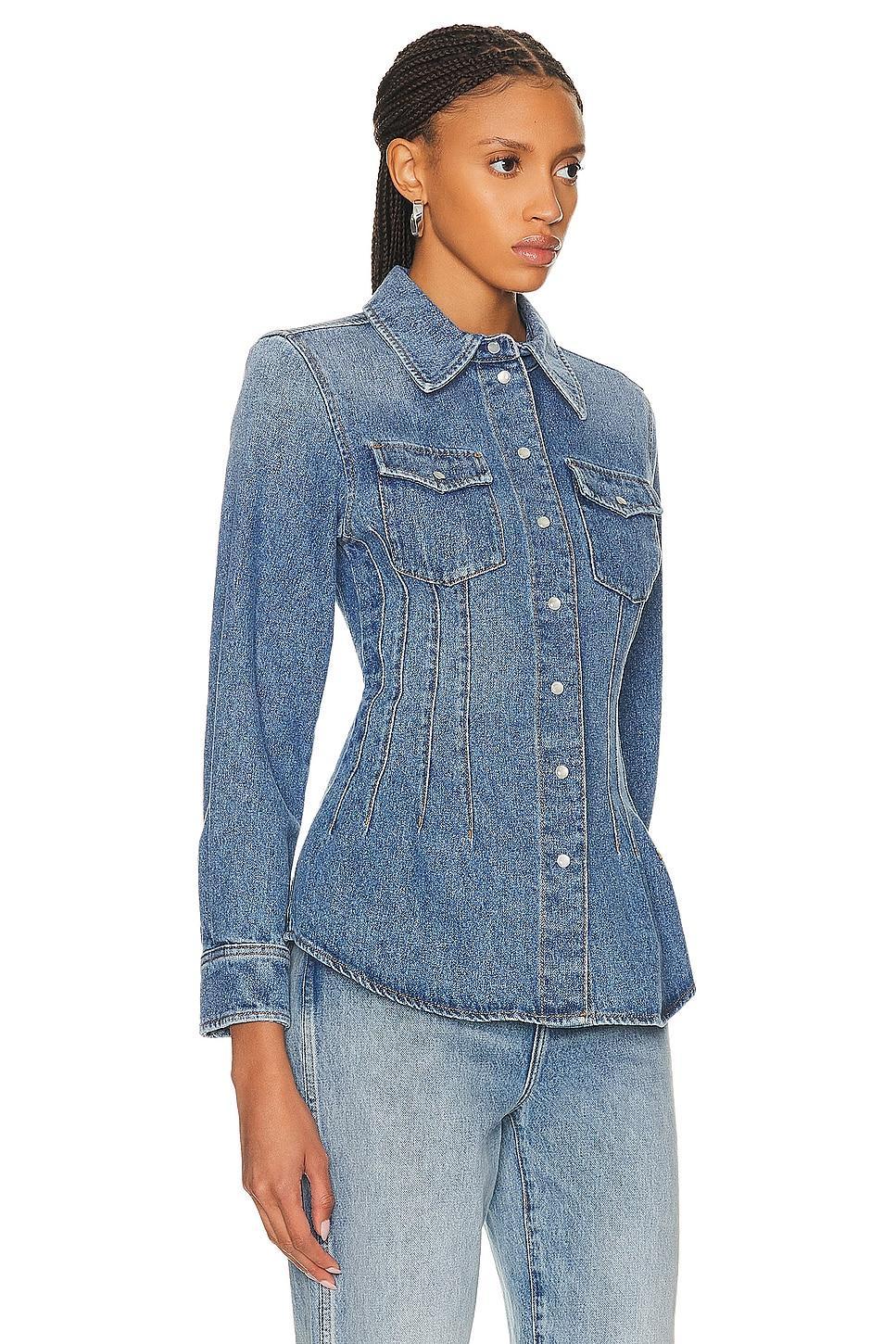 Chloe Denim Shirt in Blue Product Image