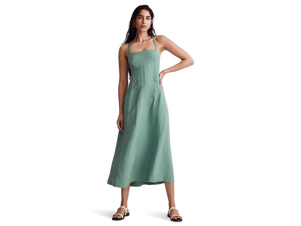 Madewell Corbin Cami A-Line Tie Back Midi Dress - Solid (Trellis ) Women's Dress Product Image