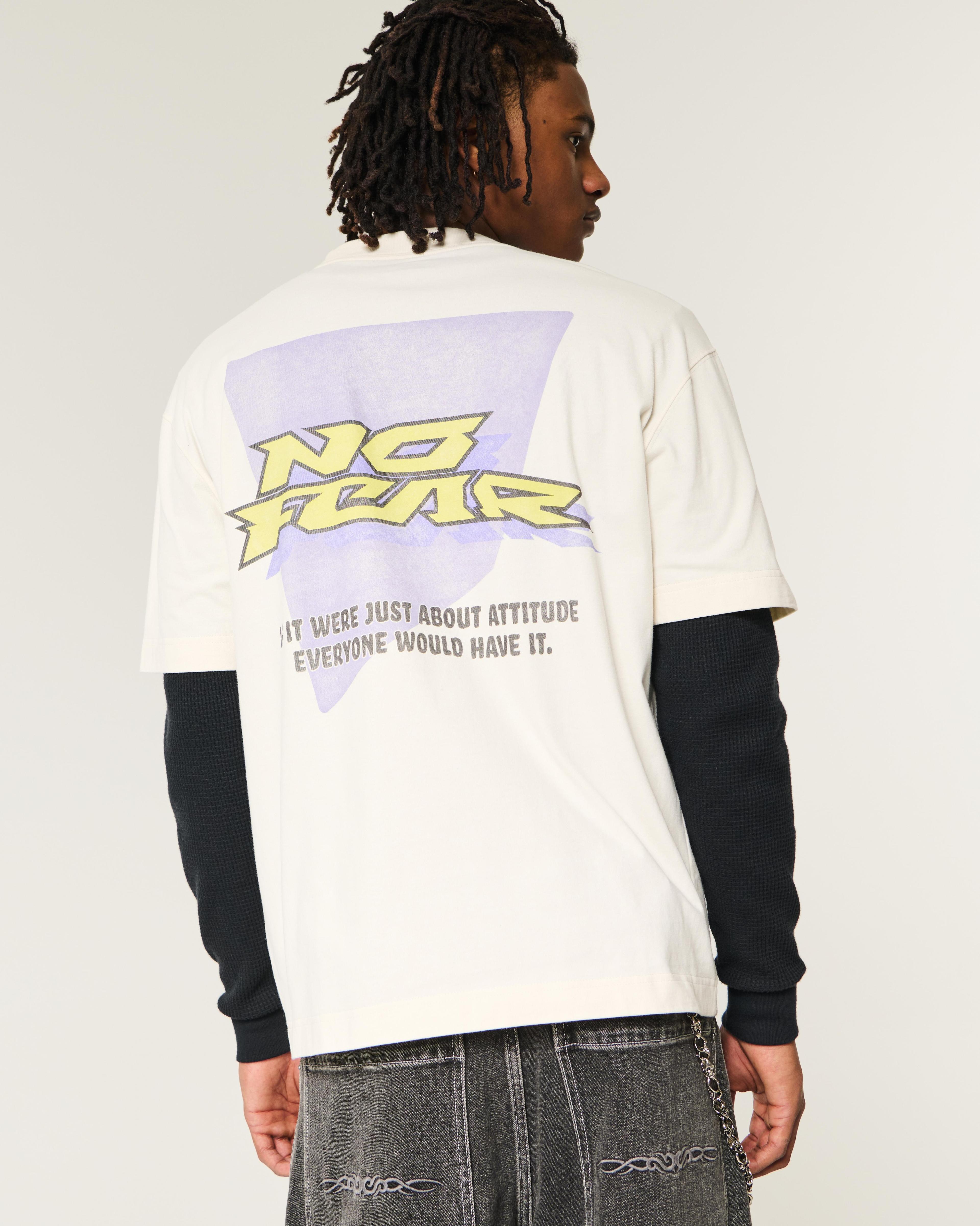 Boxy Heavyweight No Fear Graphic Tee Product Image