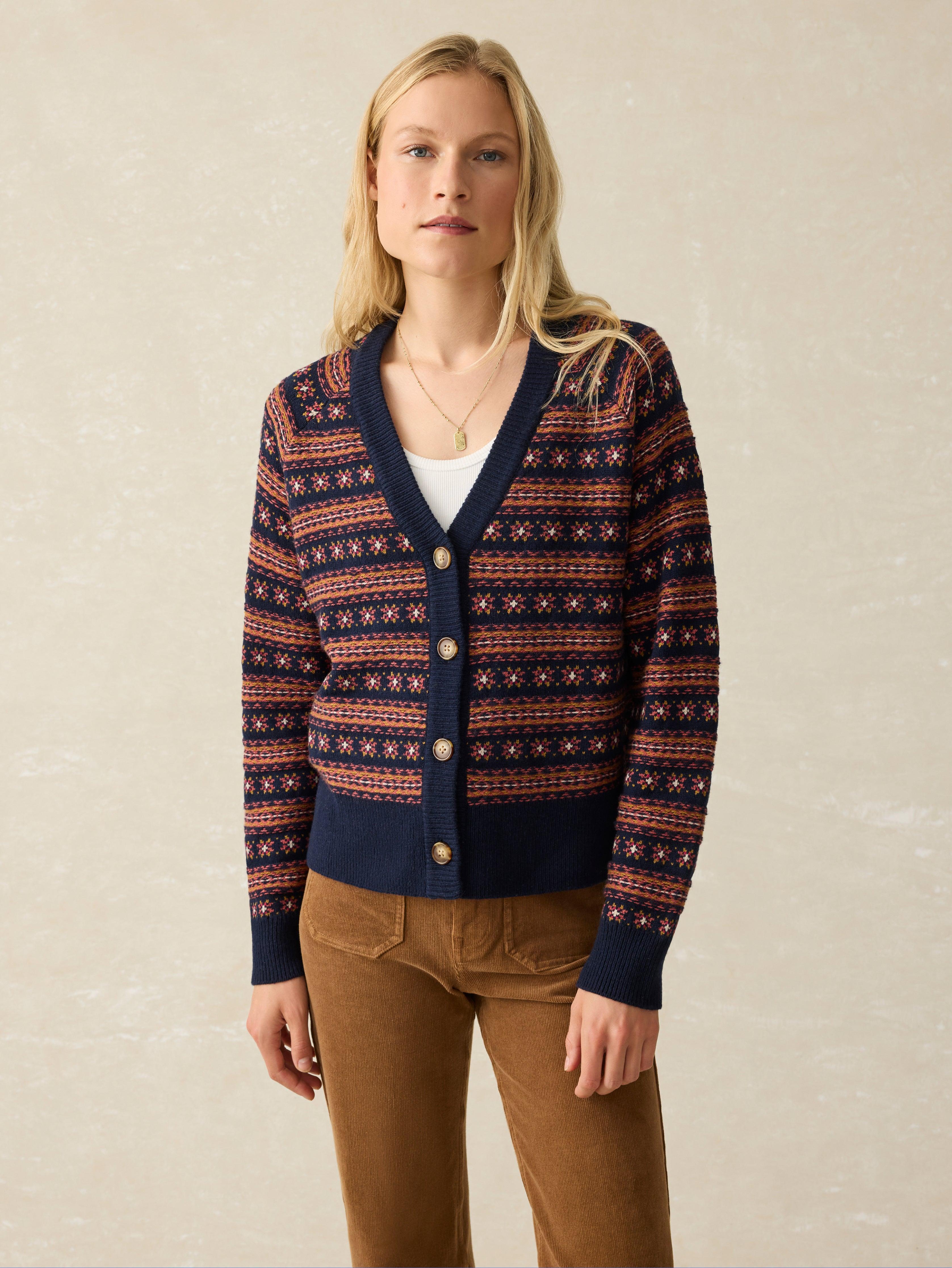 Highland Fairisle Cardigan - Twilight Fairisle Female Product Image