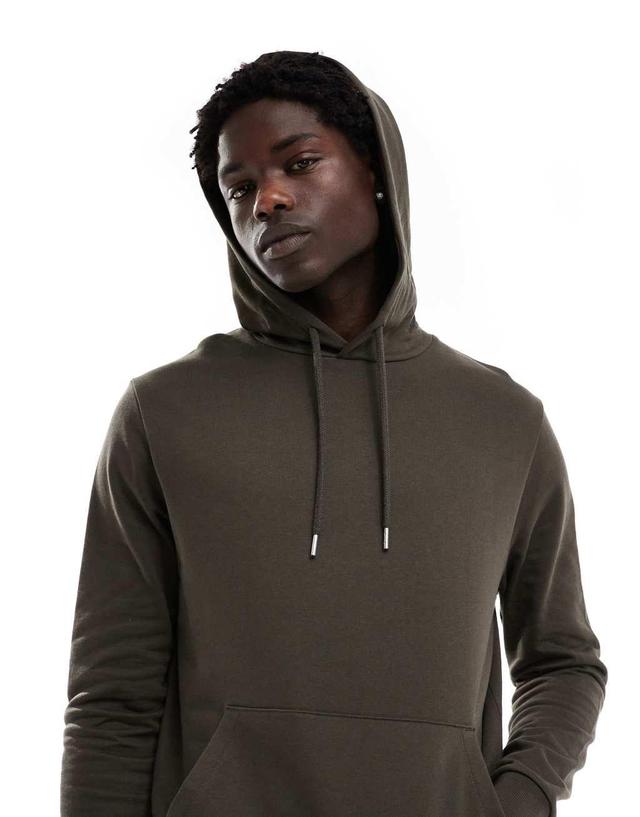 ASOS DESIGN essential hoodie in black olive Product Image