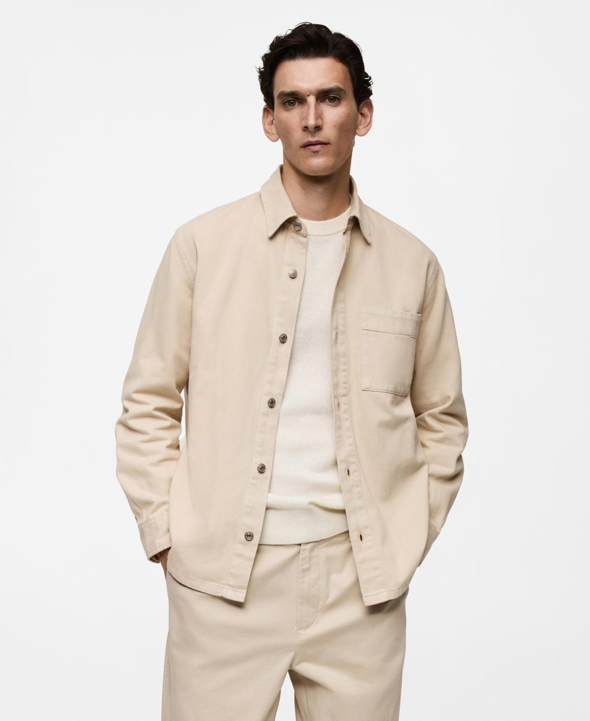 Mango Mens Pocket Denim Overshirt Product Image