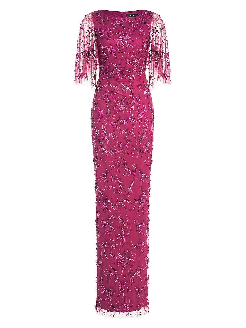 Womens Romina Beaded Column Gown Product Image