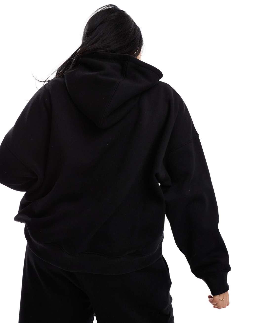 Kaiia Plus logo oversized hoodie in black - part of a set Product Image