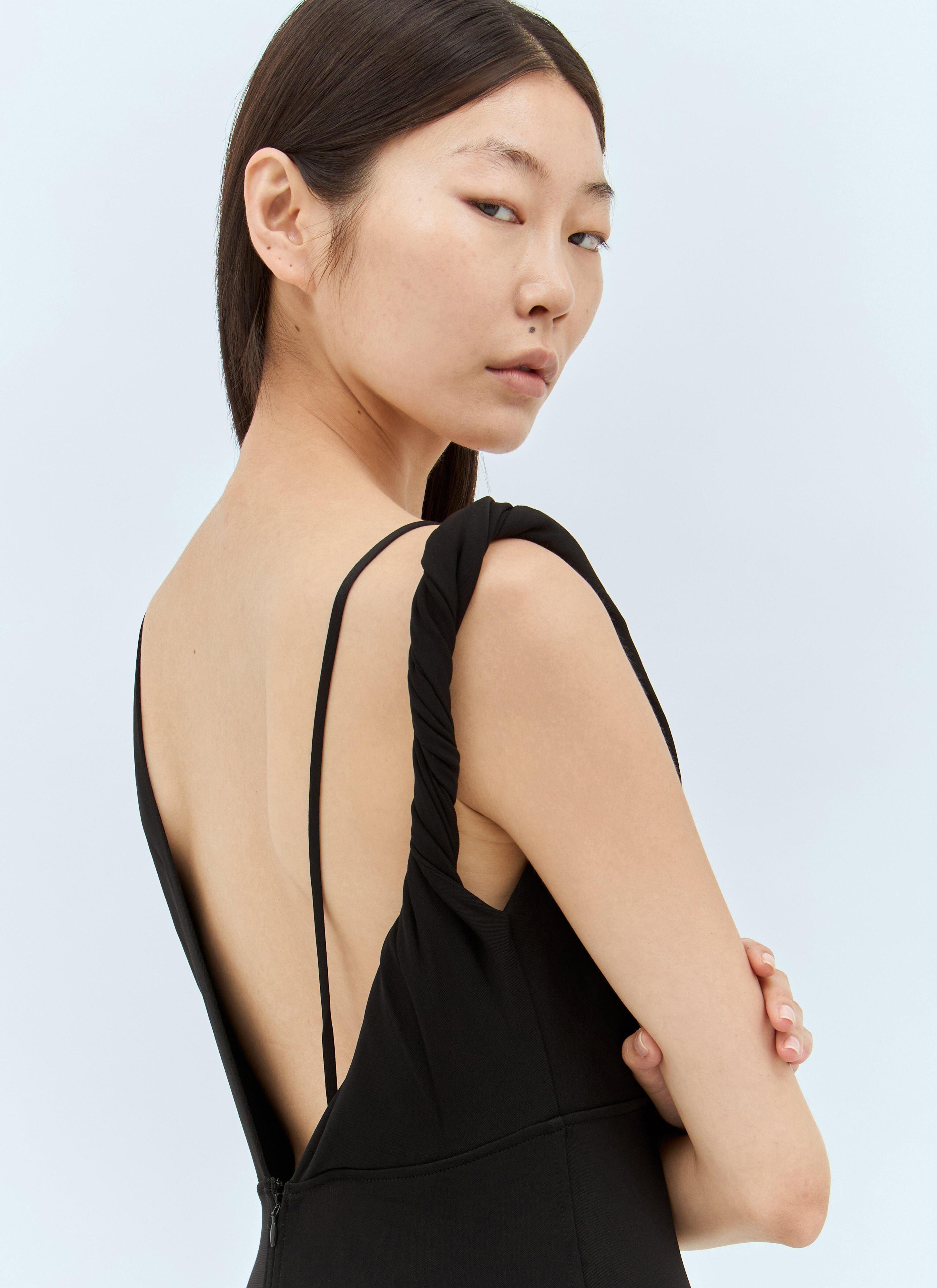 Toteme Twist Drape Dress In Black Product Image