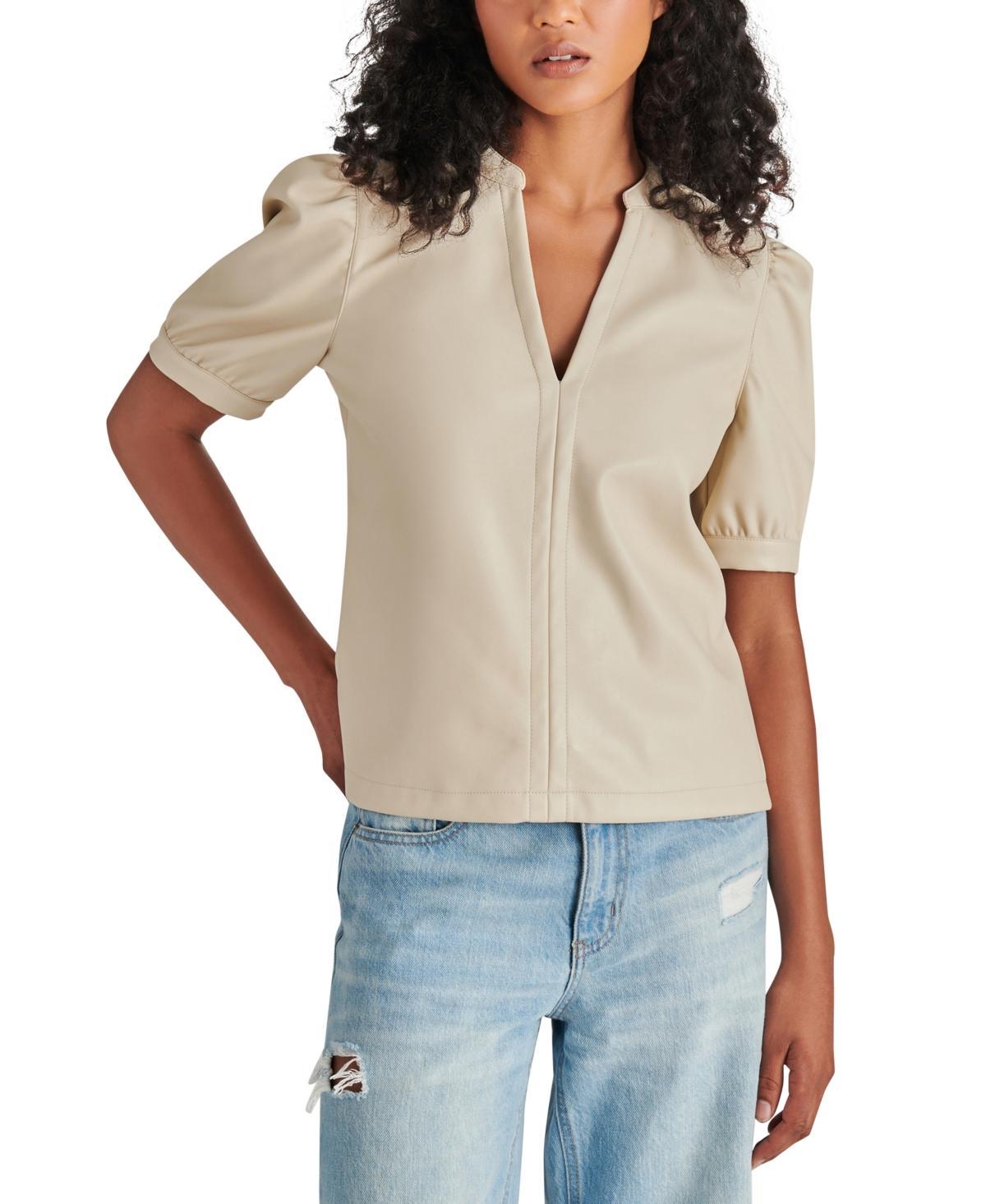 Steve Madden Jane Faux Leather Top Product Image