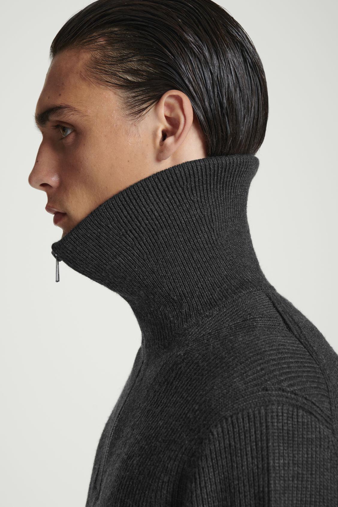 MERINO WOOL HALF-ZIP JUMPER Product Image