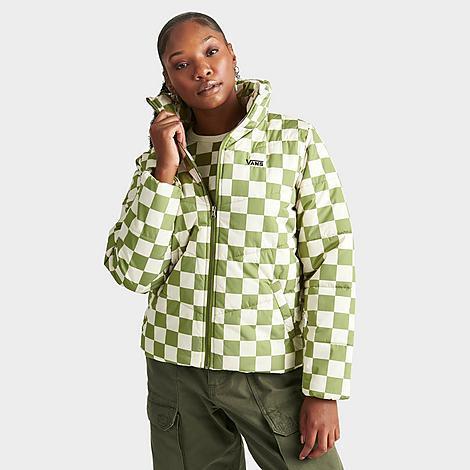 Vans Womens Foundry Checkerboard Print Puffer Jacket Product Image