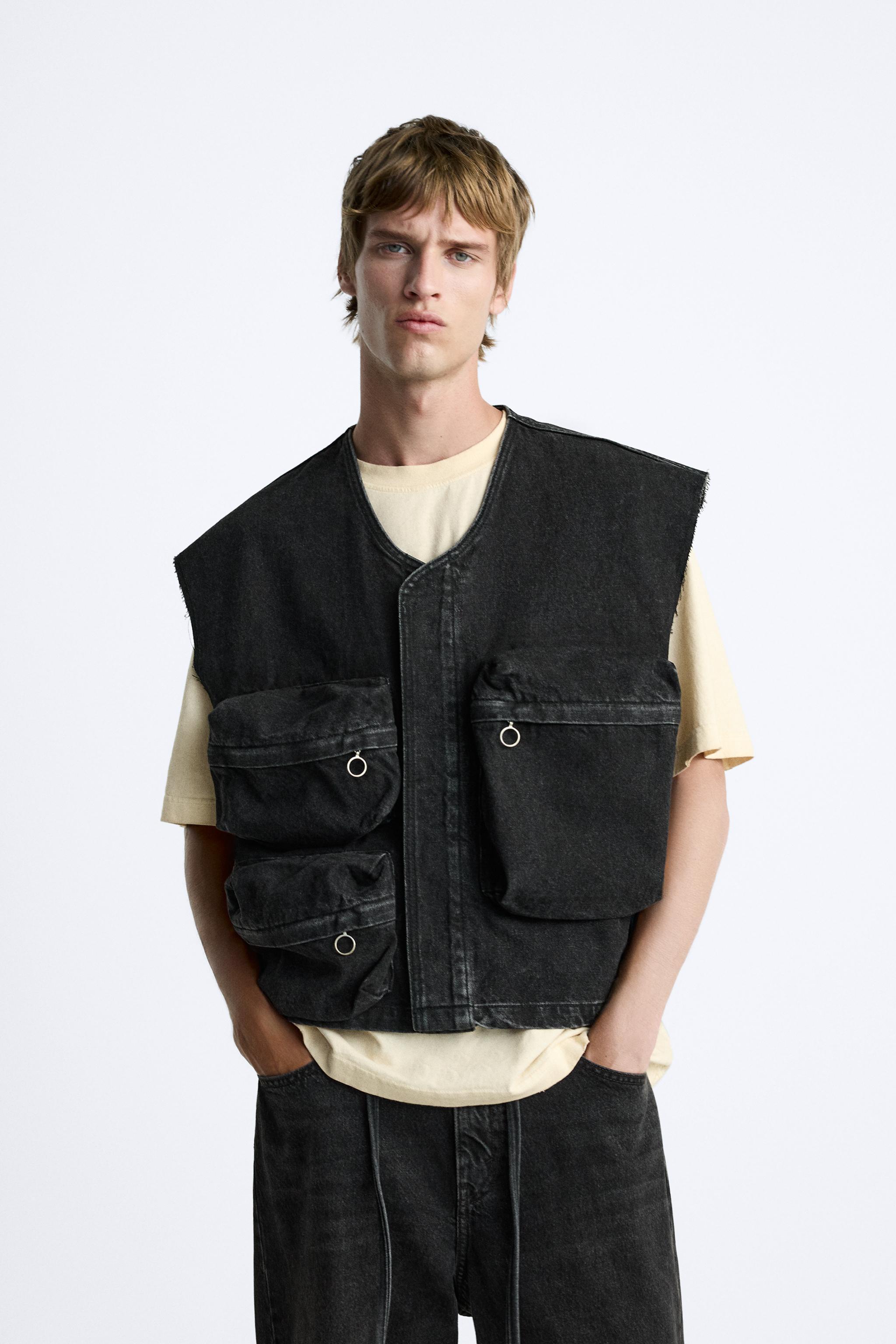 DENIM UTILITY VEST Product Image