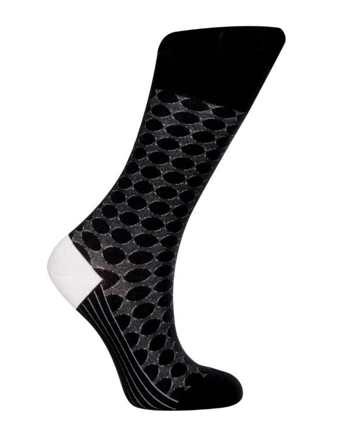 Love Sock Company Womens Circles W-Cotton Dress Socks with Seamless Toe Design, Pack of 1 Product Image