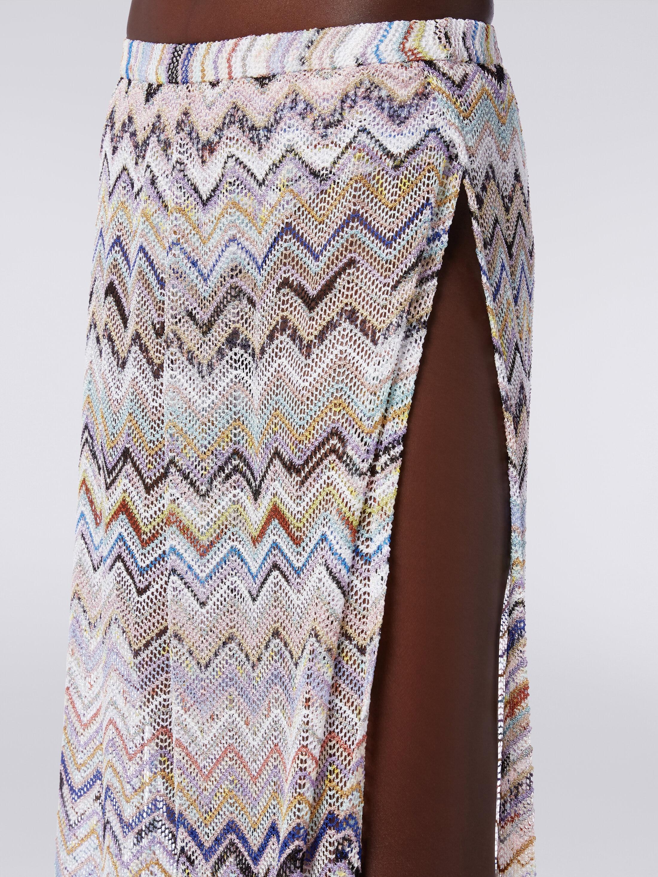 Trousers in zigzag mesh viscose with lurex Product Image