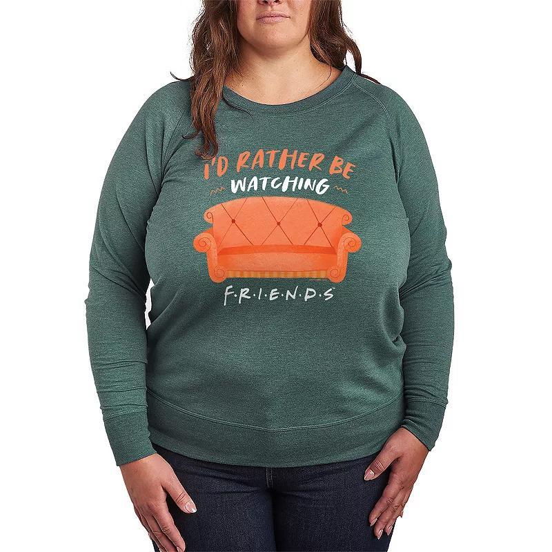 Plus Size Friends Id Rather Be Watching Graphic Tee, Womens Product Image