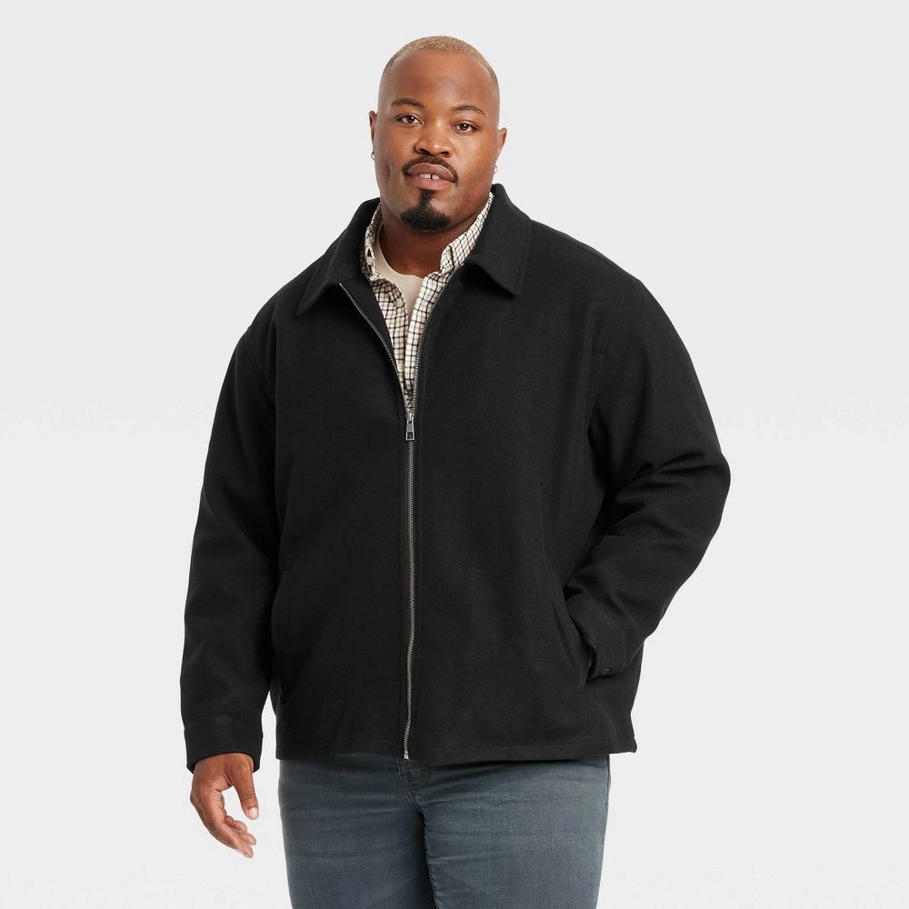 Mens Big & Tall Harrington Bomber Jacket - Goodfellow & Co Black 3XLT Product Image