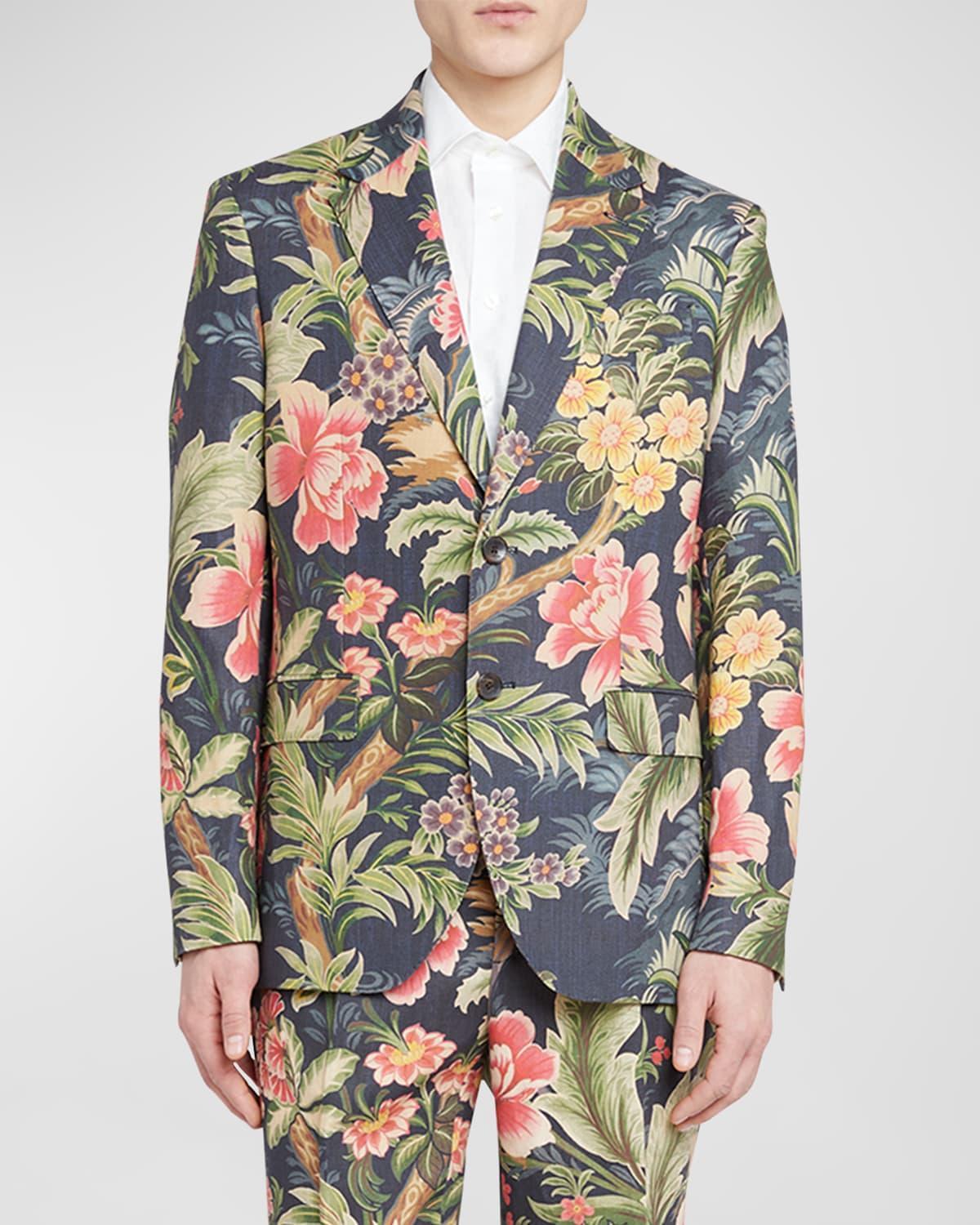 Mens Floral Print Jacket Product Image