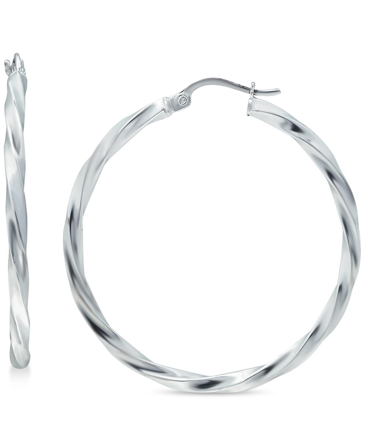 Giani Bernini Twist Hoop Earrings in Sterling Silver, Created for Macys Product Image