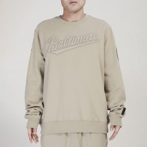 Pro Standard Mens Pro Standard Orioles Tonal Fleece Crewneck - Mens Taupe product image