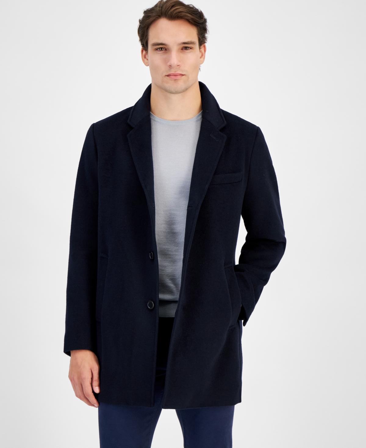 Michael Kors Mens Wool-Blend Car Coat Product Image