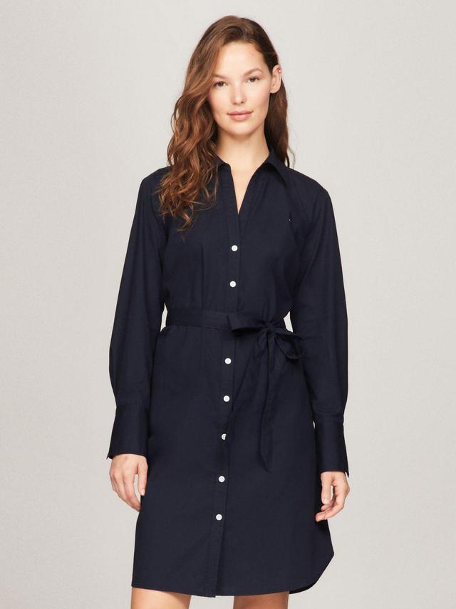 Tommy Hilfiger Women's Belted Poplin Shirtdress Product Image