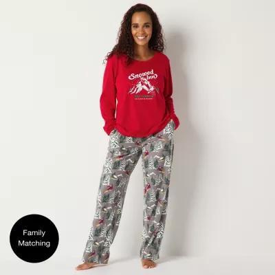 North Pole Trading Co. Womens Crew Neck Long Sleeve 2-pc. Matching Family Pant Pajama Set Product Image