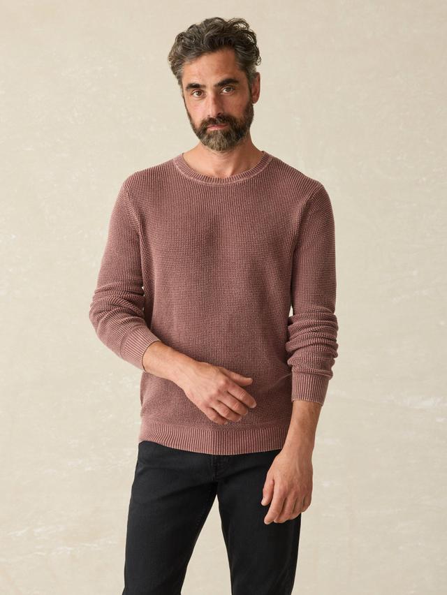 Sunwashed Crewneck Sweater (Tall) - Plum Wine Male Product Image