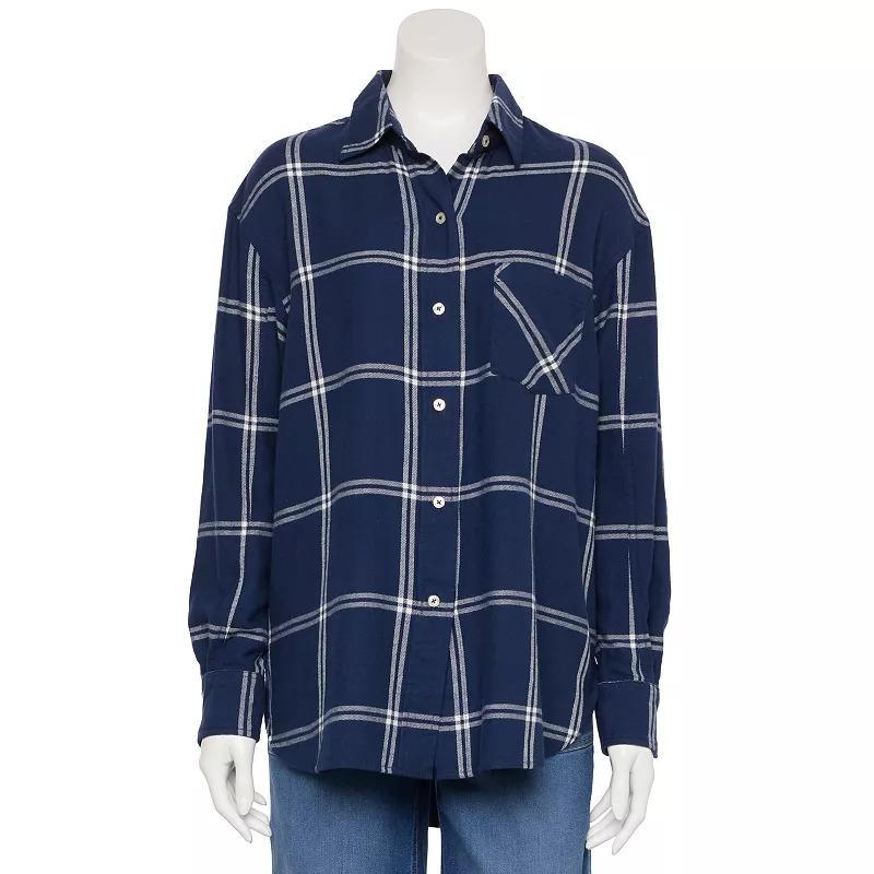 Womens Sonoma Goods For Life Adaptive Boyfriend Flannel Product Image