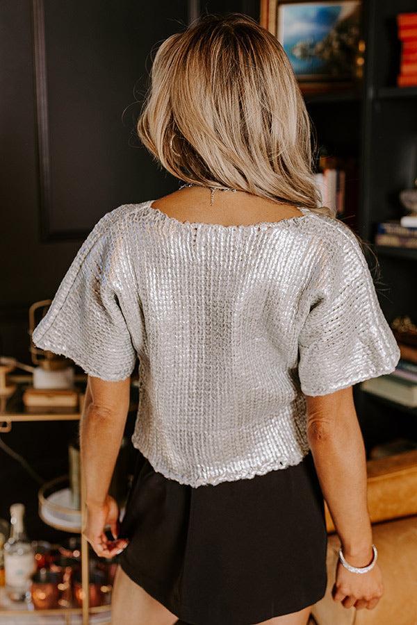 Made To Shine Metallic Knit Top Product Image