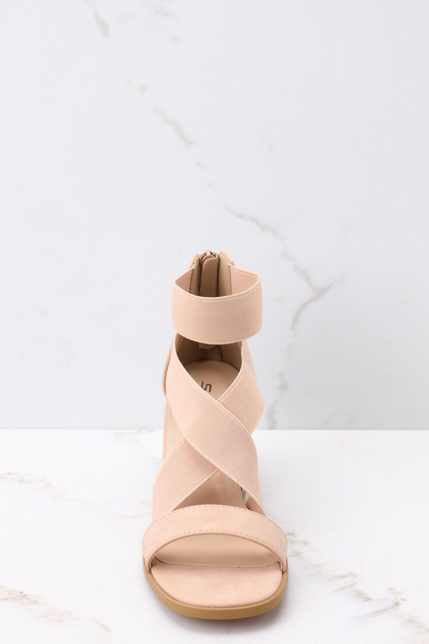 The Real Me Beige High Heel Sandals Product Image