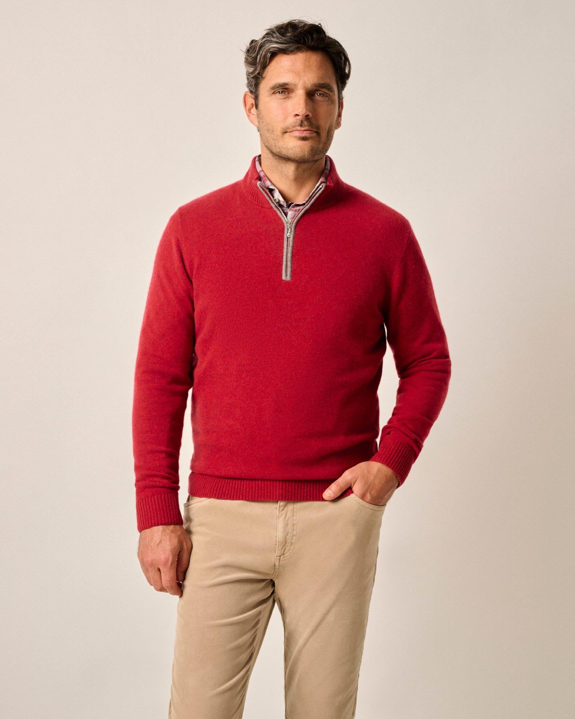 johnnie-O Mayfair Cashmere Quarter Zip Sweater Product Image