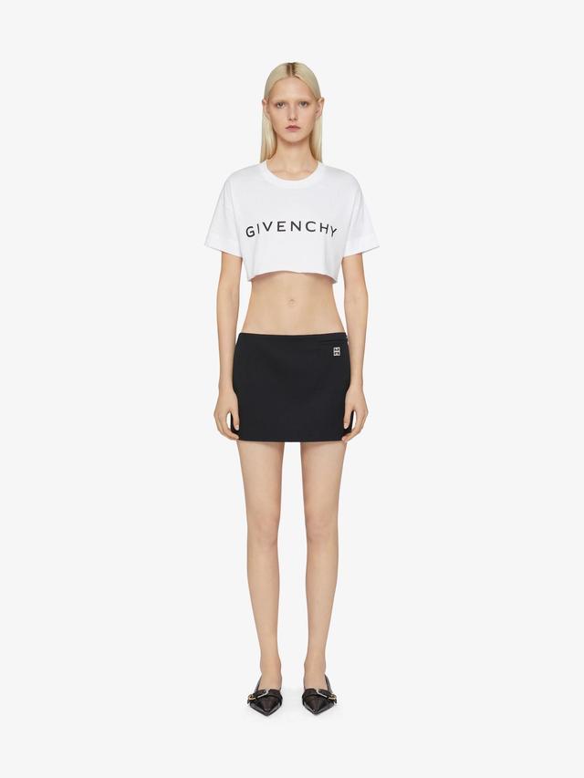 GIVENCHY Archetype cropped t-shirt in cotton Product Image