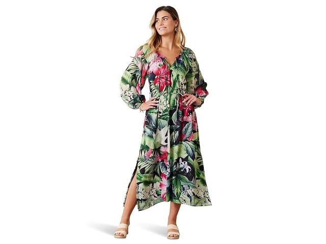 Tommy Bahama Celebration Tropical Long Sleeve Maxi Women's Dress Product Image